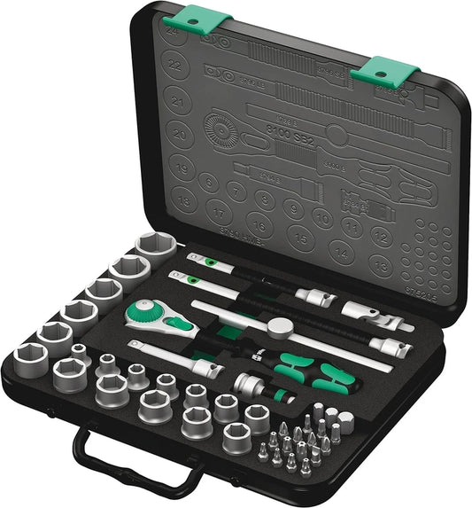 5003594001 8100 Sb 2 Zyklop 3/8 In. Metric Ratchet Set, Piece Of 43