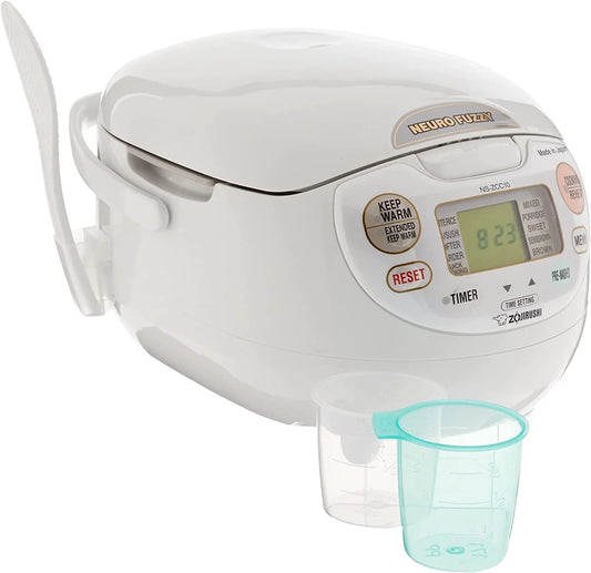 Zojirushi, Made In Japan Neuro Fuzzy Rice Cooker, 5.5-Cup, Premium White