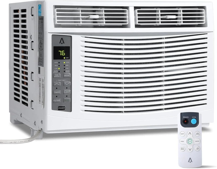 Smart 6000 BTU Window Air Conditioner With WiFi, Window AC Unit With Remote