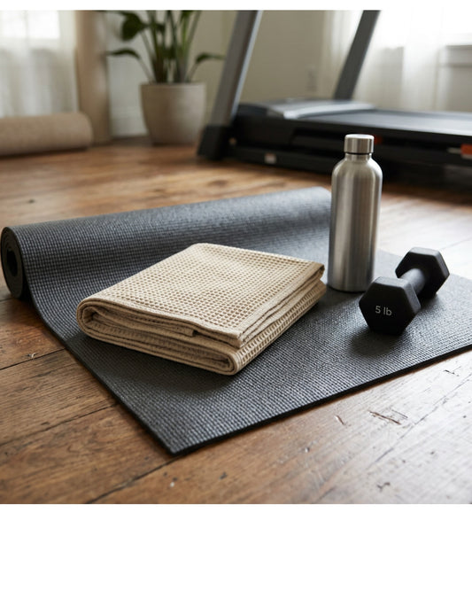 Kovn Sand Waffle Workout Towel 18 x 36 in
