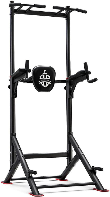 Sportsroyals Power Tower Pulp Up Bar Station, 450 Lbs Stable Suspended Immersion Tilt Station