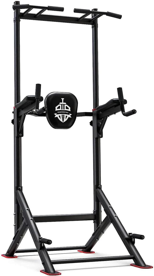 Sportsroyals Power Tower Pulp Up Bar Station, 450 Lbs Stable Suspended Immersion Tilt Station