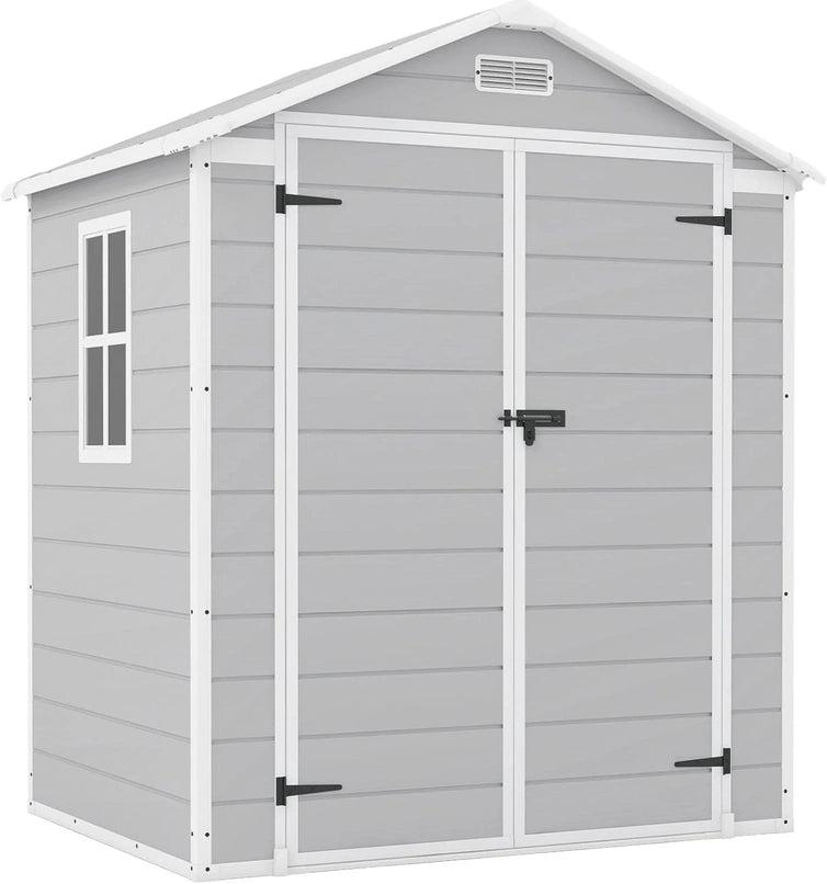 Patiowell 6x4 Ft Plastic Outdoor Storage Shed With Floor, Resin Outdoor Storage Shed