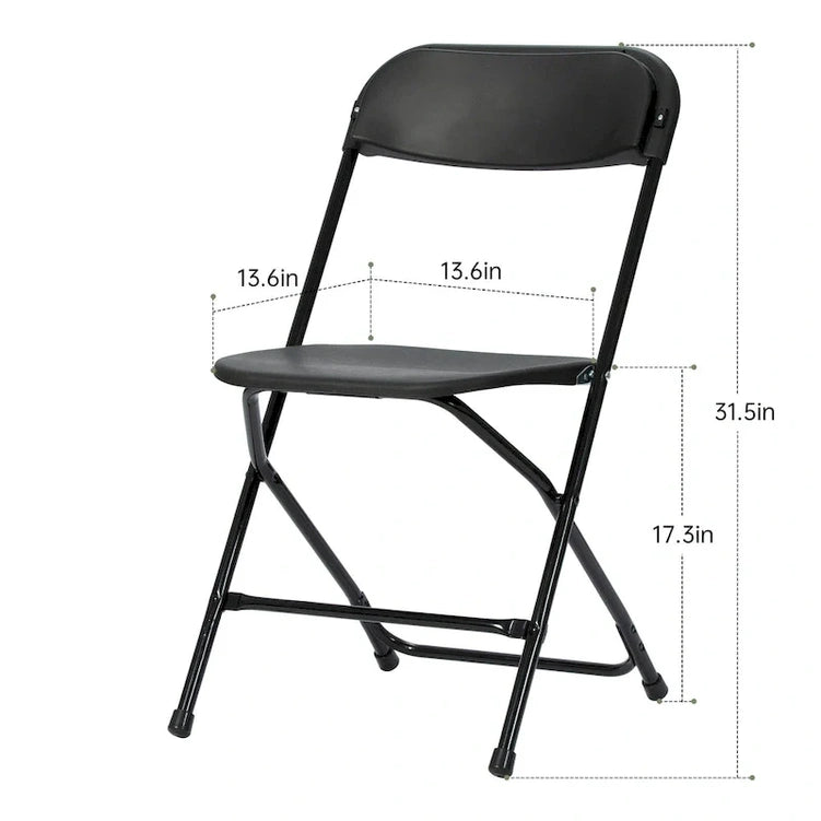 10 Pack Plastic Folding Chair 350lb. Capacity For Events Office Wedding Party Picnic Kitchen Dining