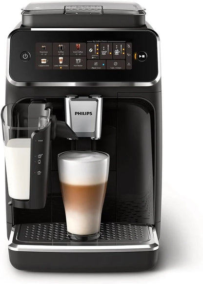 Philips Series 3300 Fully Automatic Espresso Coffee Machine- 6 Hot And Iced Drinks, LatteGo Milk System, 40% Quieter SilentBrew, Ceramic Grinder
