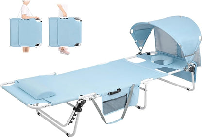 Tanning Chair With Sun Canopy Face Hole