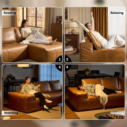 Ovios 104 In. Cloud Sectional Couch With L-Shape Chaise, Modern Modular Sofa With Deep Seat, Upholstered Couches For Living Room Bedroom