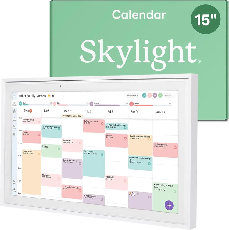 Skylight 15 In. Digital Calendar And Chore Chart, Wall Mount