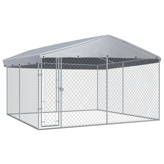 Outdoor Dog Kennel With Roof 150.4