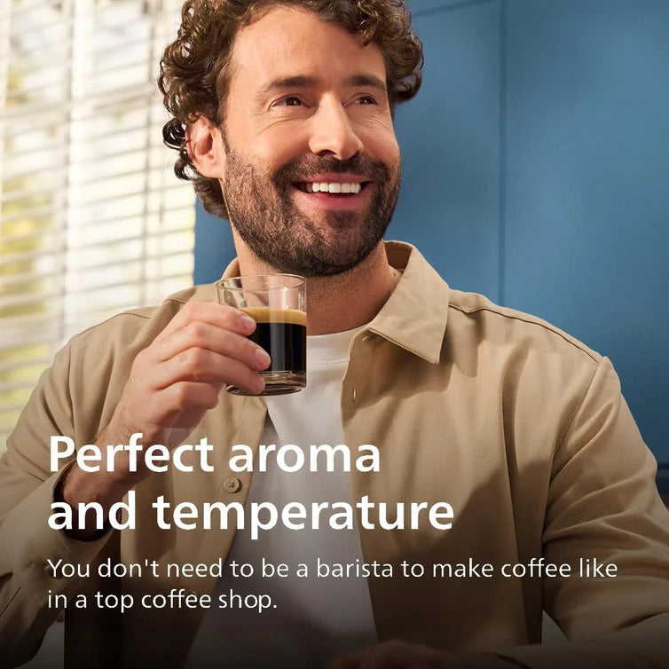 Philips Series 3300 Fully Automatic Espresso Coffee Machine- 6 Hot And Iced Drinks, LatteGo Milk System, 40% Quieter SilentBrew, Ceramic Grinder