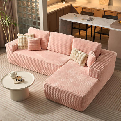 Ovios 104 In. Cloud Sectional Couch With L-Shape Chaise, Modern Modular Sofa With Deep Seat, Upholstered Couches For Living Room Bedroom