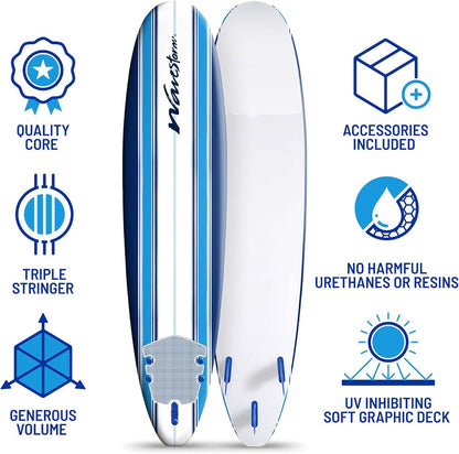 Wavestorm 8 Ft. Classic Longboard