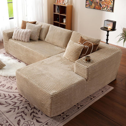 Ovios 104 In. Cloud Sectional Couch With L-Shape Chaise, Modern Modular Sofa With Deep Seat, Upholstered Couches For Living Room Bedroom