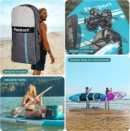 Premium Stand Up Paddle Board Yoga Board With Sup Accessories And Carry Bag