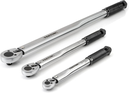 Tekton Torque Wrench Set 1/4 3/8 1/2 In. Micrometer 3-Piece