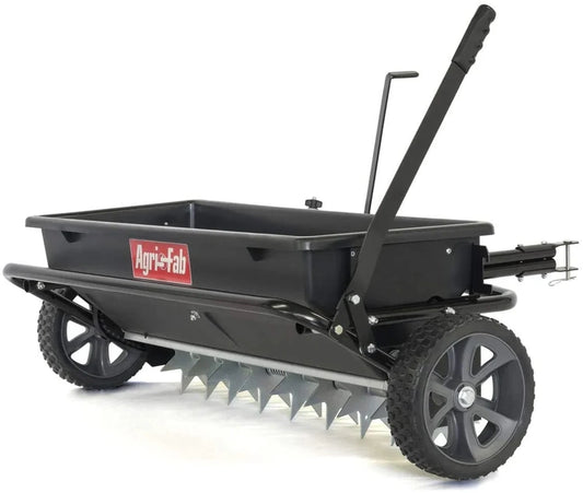 100 Lb, Approx. 45 Kg Trailed Lawn And Garden Spreader/Seeder/Fertilizer Spreader For Seeds, Fertilizer, Salt, Road Salt