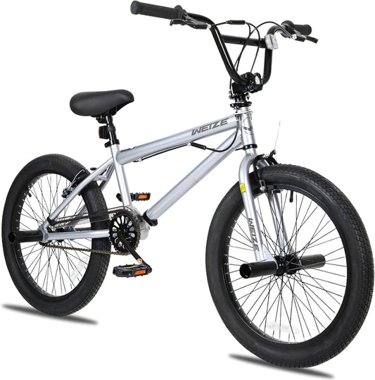 Weize Freestyle BMX Bicycle 20 In. Stunt Bike For Kids And Adults Men And Women High Strength Steel Frame 360 Degree Rotor Freestyle