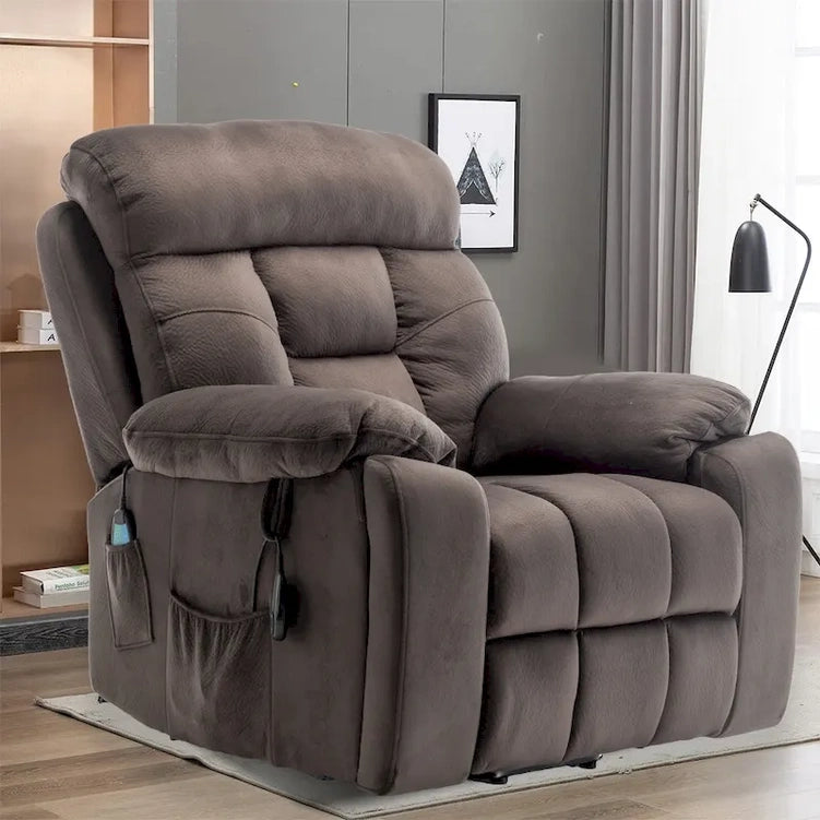 Large Electric Massage Lift Recliner With Heat, Hidden Cup Holder