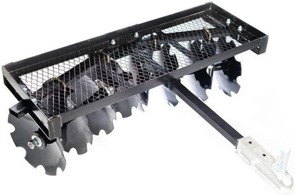 Titan Distributors Inc. 4-Ft Notched Disc Harrow Attachment Pull Behind For ATV And UTV 2-in Towball Hitch NO250072