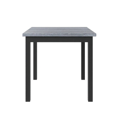5 Piece Counter Height Dining Set, Wood Dining Table Set With Rectangle Table And 4 Upholstered High Back Chairs