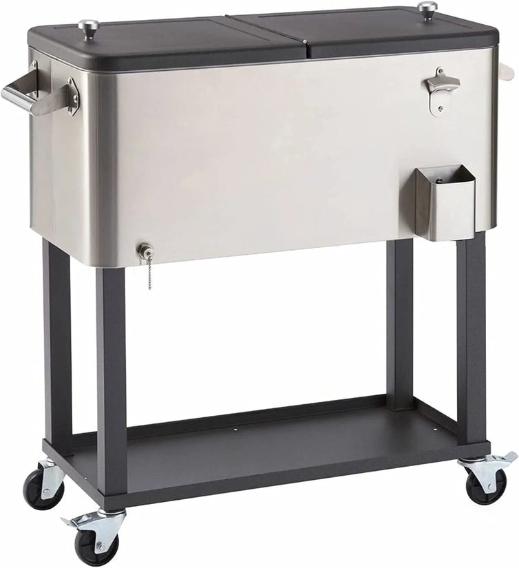 Stainless Steel Cooler With Cover, 100 Quart