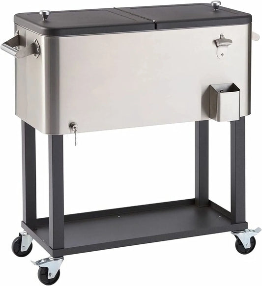Stainless Steel Cooler With Cover, 100 Quart