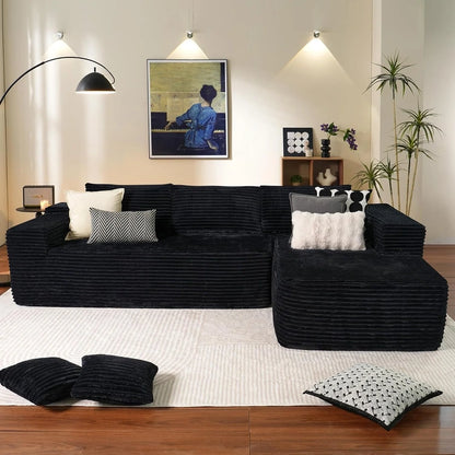 Ovios 104 In. Cloud Sectional Couch With L-Shape Chaise, Modern Modular Sofa With Deep Seat, Upholstered Couches For Living Room Bedroom
