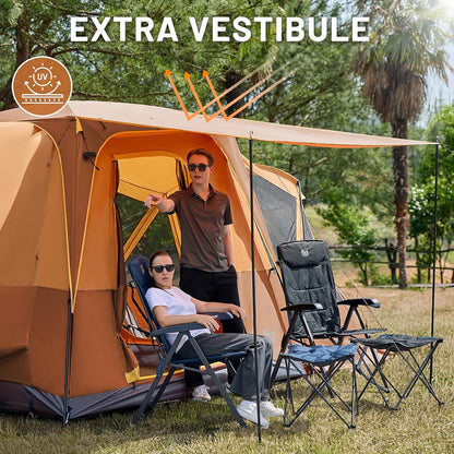 Timber Ridge 5-9 Person SUV Tent With Screen Porch And Awning For Family Camping, Weather Resistant And Portable Van Or Car Tent