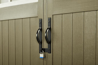 Rubbermaid Resin Outdoor Storage Shed With Floor Weather Resistant Gray Organization For Home