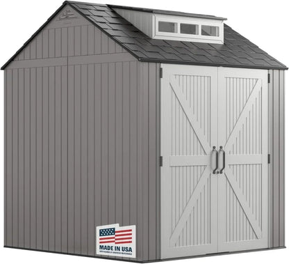 Rubbermaid Resin Outdoor Storage Shed With Floor