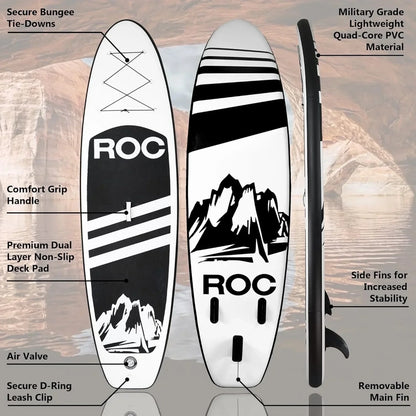 Roc Inflatable Stand-Up Paddle Board Sup Paddle Board Accessories Anti-Slip Comfortable Deck