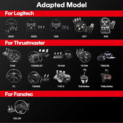 Racgting Racing Simulator Cockpit, Foldable Seat, Logitech/Thrustmaster