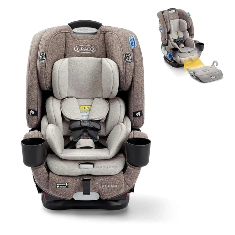 4Ever Dlx 4-in-1 Child Car Seat, Charlie, Car Seat For Babies And Toddlers, 10 Years Of Use, Rear-Facing, Forward-Facing And Booster Seat, Safe