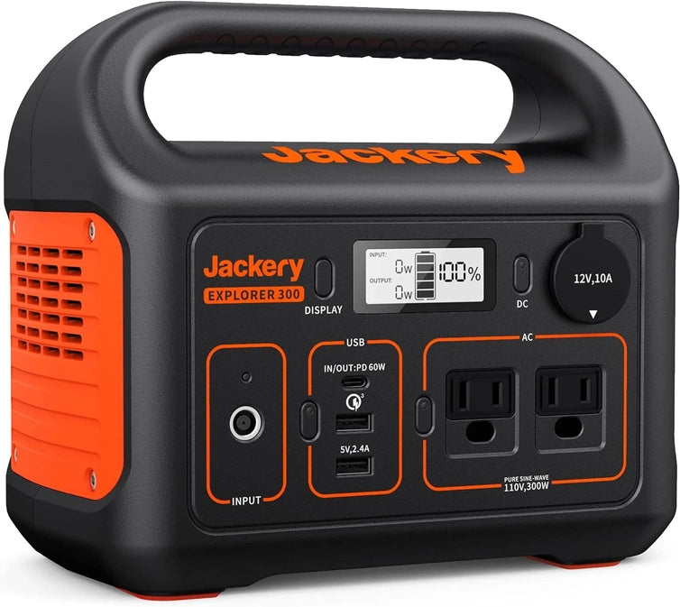 Portable Power Station Explorer 300, 293Wh Backup Lithium Battery, Solar Generator For Outdoors Camping Travel Hunting Blackout, Solar Panel Optional