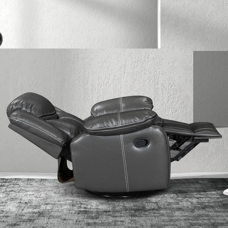 Wide Seat Durable Leather Massage And Heat Recliner