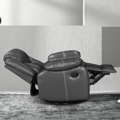 Wide Seat Durable Leather Massage And Heat Recliner
