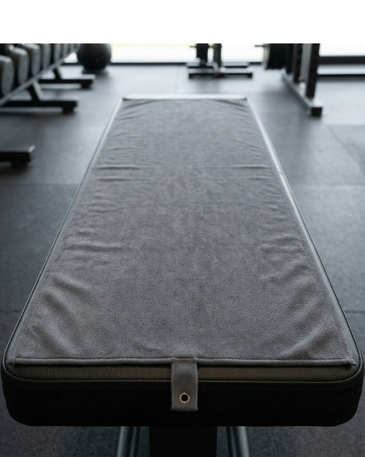 Kovn Long Microfiber Bench Towel 110 x 45 cm Graphite - Lifestyle view